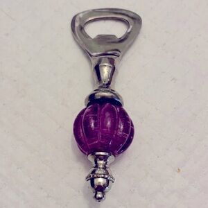 Rare Vintage Murano Glass and Silver Bottle Opener